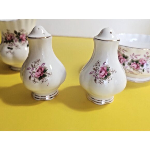 Royal Albert Lavender Rose Cream & Sugar Bowl, Salt & Pepper - Picture 7 of 16